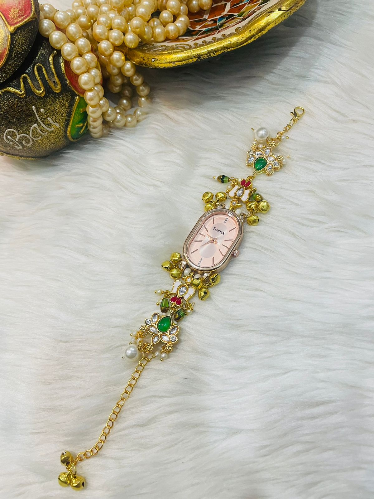 ✨ elegant traditional floral watch bracelet (kada style)