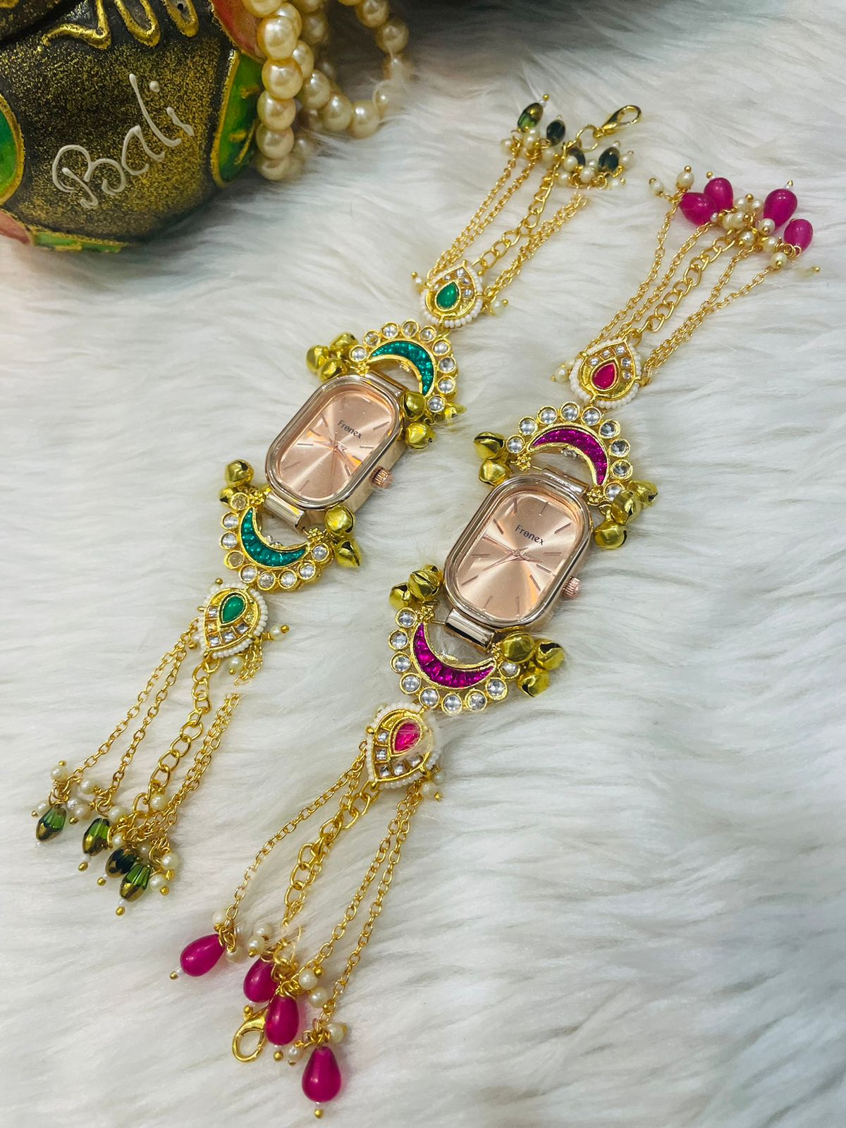 ✨ elegant traditional floral watch bracelet (kada style)